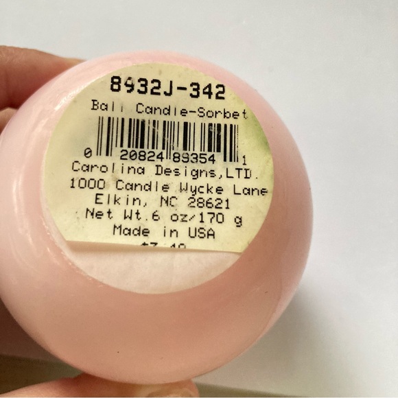Round Ball Candle Dusty Rose Pink SORBET Scented 6 oz - Picture 5 of 6